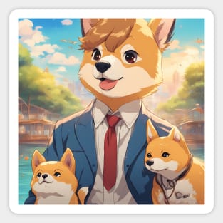 Shiba  anime vacation kawaii Magnet